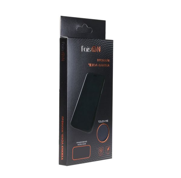 Чехол-книжка FaisON для XIAOMI Redmi Note 7 Pro, PREMIUM, экокожа, с силиконовым креплением, на магните, цвет: синий-4