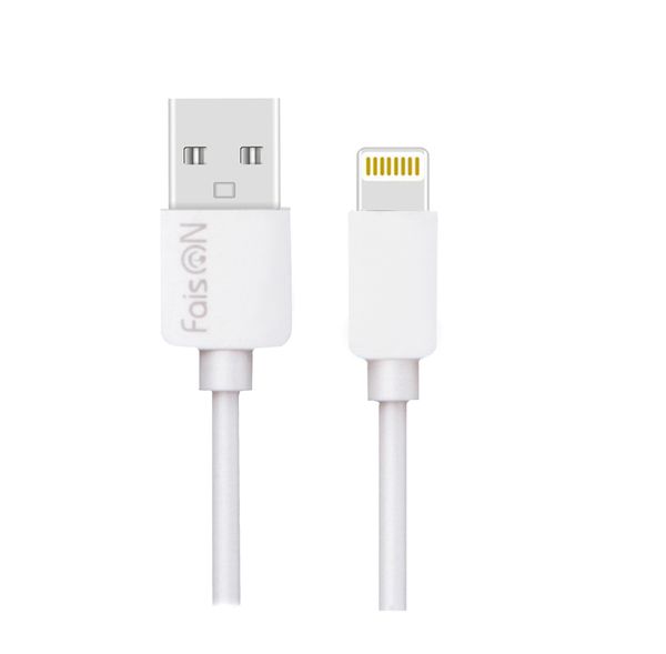Кабель USB - Apple 8 pin Faison FX1, 2.0м, круглый, 2.1A, силикон, цвет: белый-1
