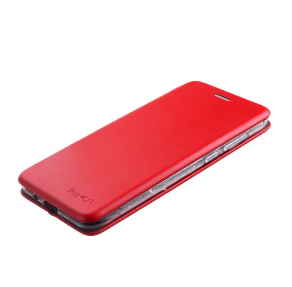 Чехол-книжка FaisON для XIAOMI Redmi Note 7, PREMIUM, экокожа, с силиконовым креплением, на магните, цвет: красный-2