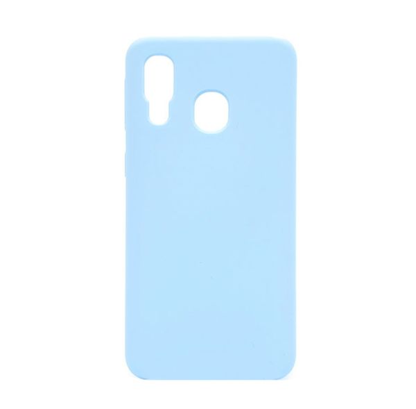 Чехол силиконовый FaisON для SAMSUNG Galaxy A40, Matte, тонкий, непрозрачный, матовый, цвет: голубой-1
