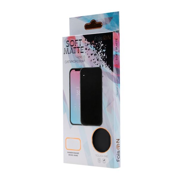 Чехол силиконовый FaisON для SAMSUNG Galaxy A20, Soft Matte, тонкий, непрозрачный, матовый, цвет: чёрный-2