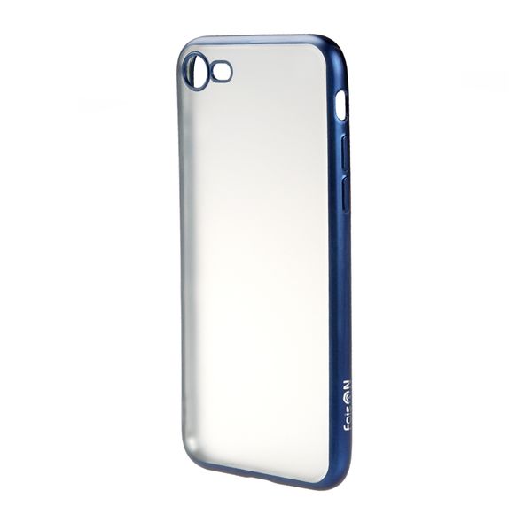 Чехол силиконовый FaisON для APPLE iPhone 7/8, Stylish, тонкий, прозрачный, глянцевый, цвет: синий-1