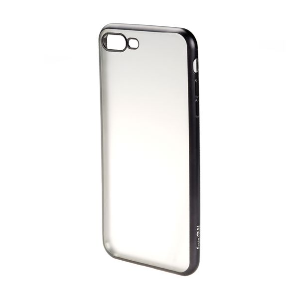 Чехол силиконовый FaisON для APPLE iPhone 7/8 Plus, Stylish, тонкий, прозрачный, глянцевый, цвет: чёрный-1