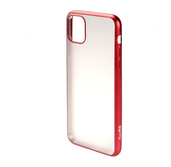 Чехол силиконовый FaisON для APPLE iPhone XI, Stylish, тонкий, прозрачный, глянцевый, цвет: красный-1
