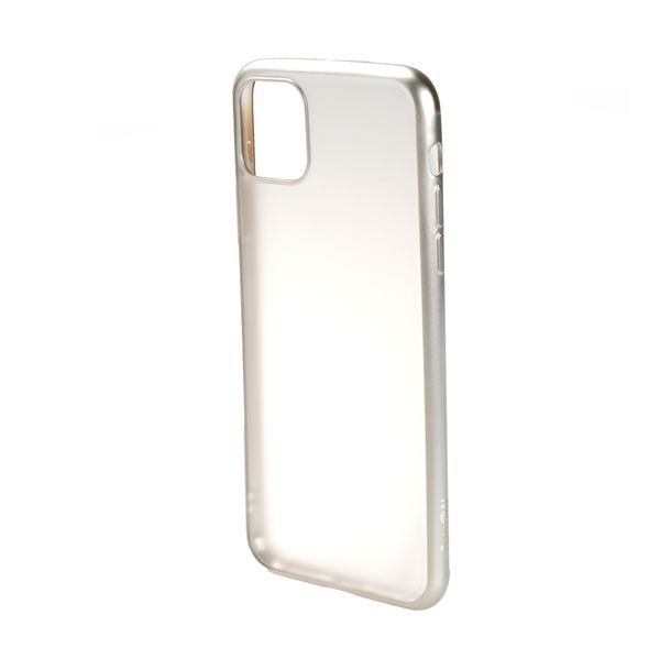 Чехол силиконовый FaisON для APPLE iPhone XI Pro, Stylish, тонкий, прозрачный, глянцевый, цвет: серебро-1
