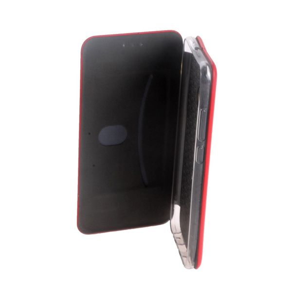Чехол-книжка FaisON для XIAOMI Redmi Note 10, PREMIUM, экокожа, с силиконовым креплением, на магните, цвет: красный-3