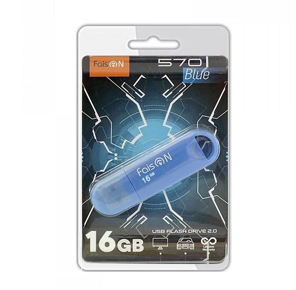 Флеш-накопитель 16Gb FaisON 570, USB 2.0, пластик, синий-1