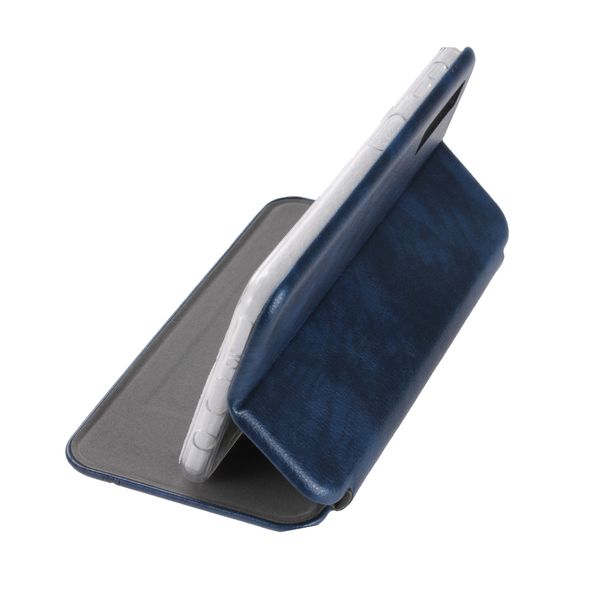 Чехол-книжка FaisON для SAMSUNG Galaxy Note 10, PREMIUM Line, экокожа, с силиконовым креплением, на магните, цвет: синий-3