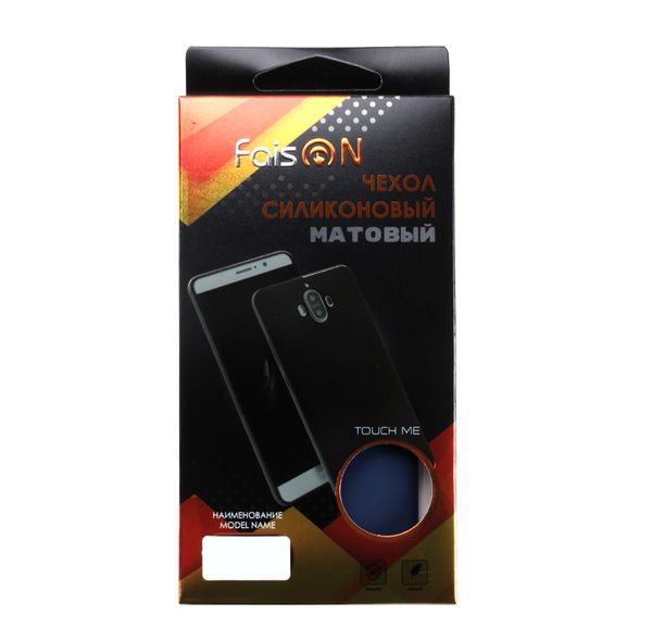 Чехол силиконовый FaisON для APPLE iPhone 5/5S/SE, Matte, тонкий, непрозрачный, матовый, цвет: синий-2