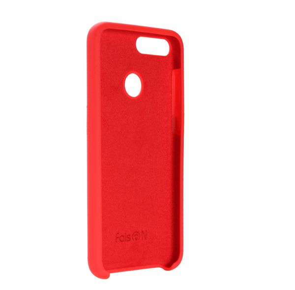 Чехол силиконовый FaisON для HUAWEI Y6 (2019), №14, Silicon Case, тонкий, непрозрачный, матовый, цвет: красный-2
