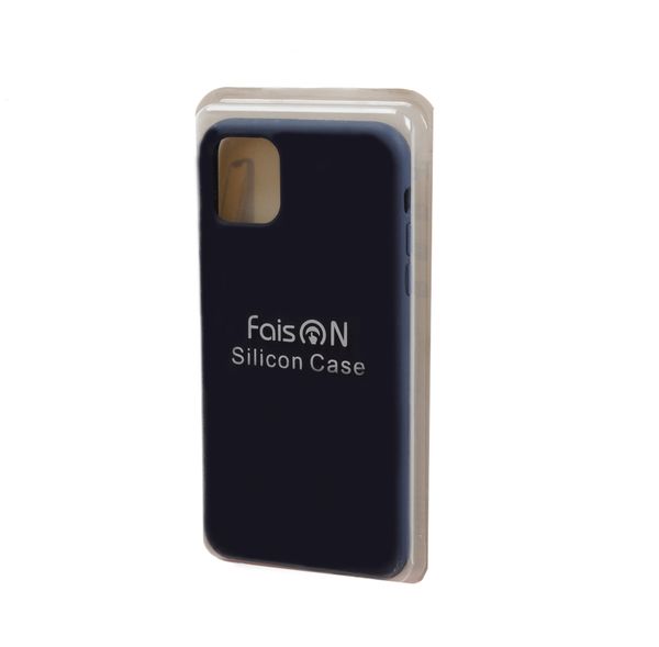 Чехол силиконовый FaisON для APPLE iPhone XI Pro Max, №08, Silicon Case, тонкий, непрозрачный, матовый, цвет: синий-1