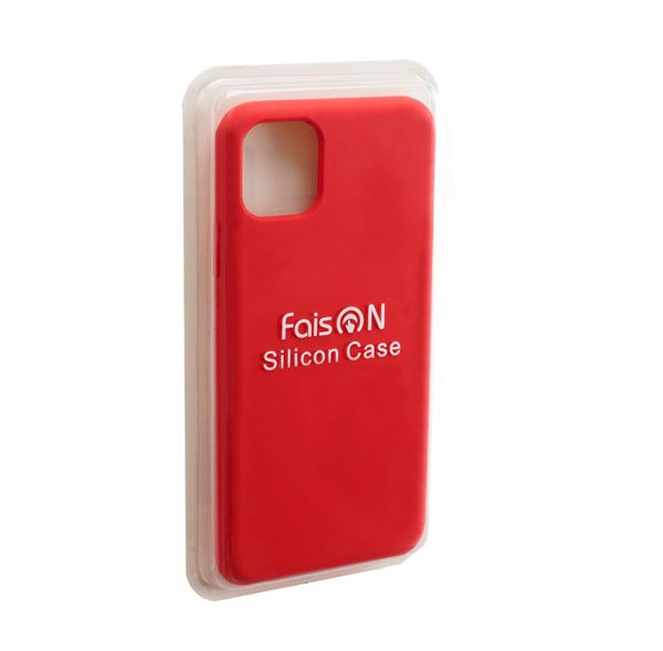 Чехол силиконовый FaisON для APPLE iPhone XI Pro Max, №33, Silicon Case, тонкий, непрозрачный, матовый, цвет: красный-1