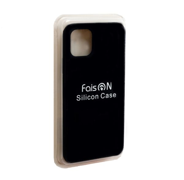 Чехол силиконовый FaisON для APPLE iPhone XI Pro Max, №18, Silicon Case, тонкий, непрозрачный, матовый, цвет: чёрный-1