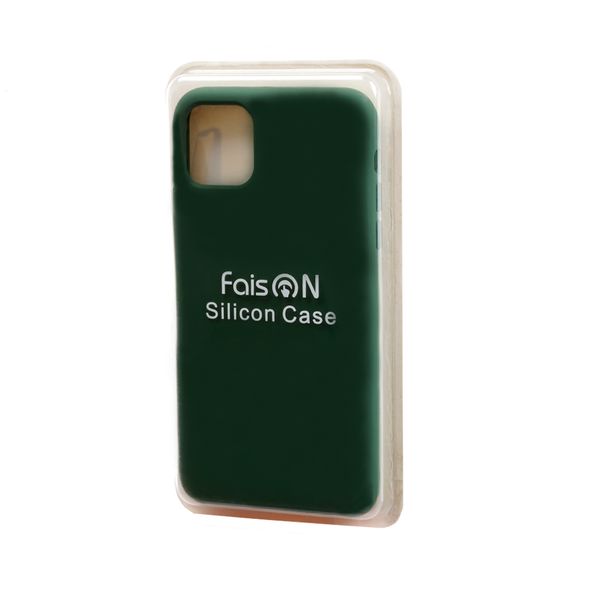 Чехол силиконовый FaisON для APPLE iPhone XI Pro, №54, Silicon Case, тонкий, непрозрачный, матовый, цвет: зеленый-1