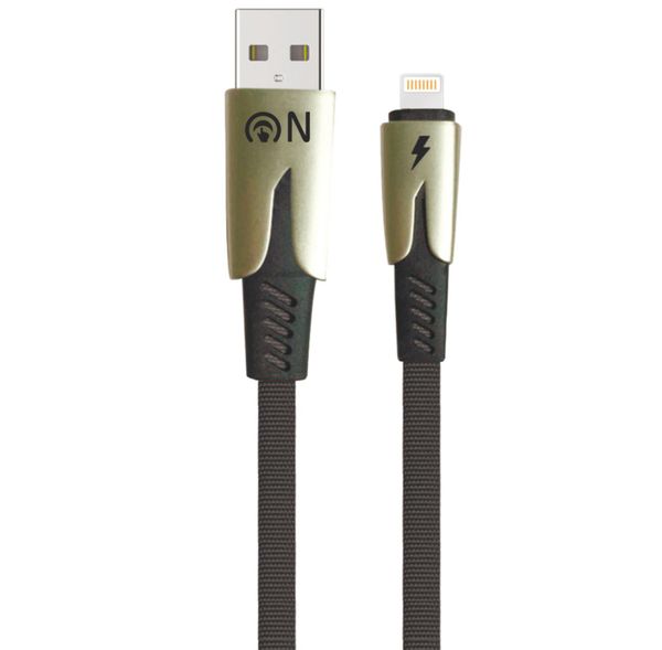 Кабель USB - 8 pin FaisON FS-K-1036 Need, 1.0м, плоский, 2.1A, нейлон, цвет: чёрный-1