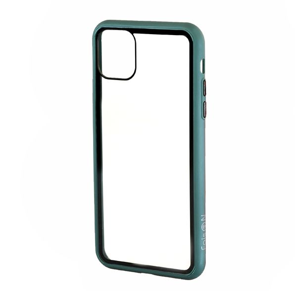 Накладка задняя FaisON для APPLE iPhone XI Pro Max, F06, imagine, пластик, глянцевый, силиконовые края, цвет: зелёный-1