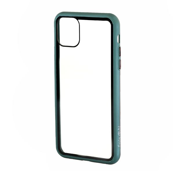 Накладка задняя FaisON для APPLE iPhone XI, F06, imagine, пластик, глянцевый, силиконовые края, цвет: зелёный-1