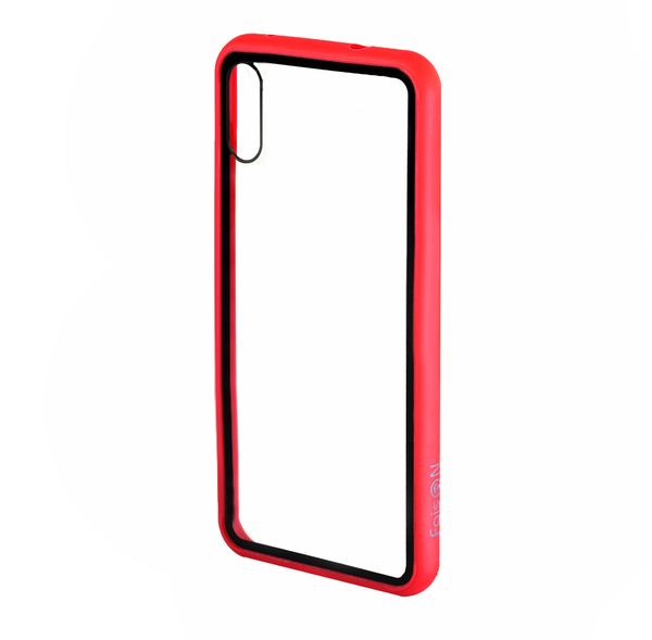 Накладка задняя FaisON для SAMSUNG Galaxy A20/A30, F06, imagine, пластик, глянцевый, силиконовые края, цвет: красный-1