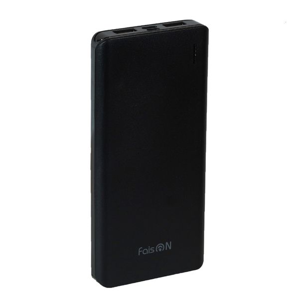 Аккумулятор внешний FaisON B35D, Entourage, 10000mAh, пластик, 2 USB выхода, 2.1A, цвет: чёрный-1