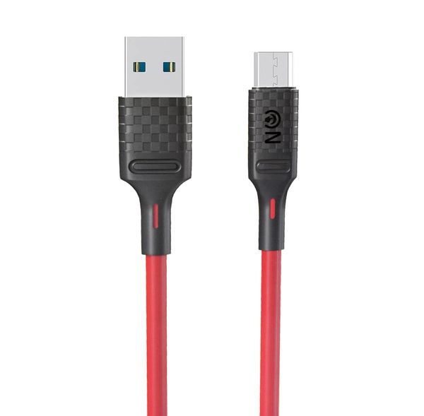 Кабель USB - микро USB FaisON HX29 Superior, 1.0м, круглый, 2.4A, силикон, цвет: красный-1