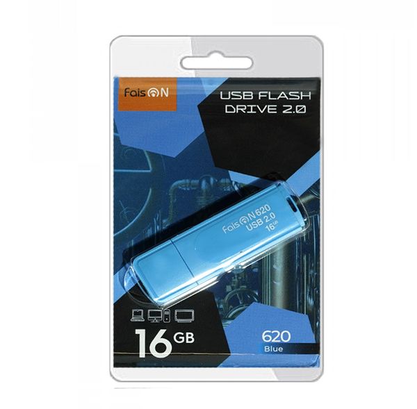 Флеш-накопитель 16Gb FaisON 620, USB 2.0, пластик, синий-1