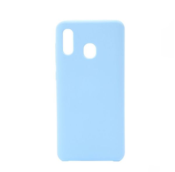 Чехол силиконовый FaisON для SAMSUNG Galaxy A30, Matte, тонкий, непрозрачный, матовый, цвет: голубой-1