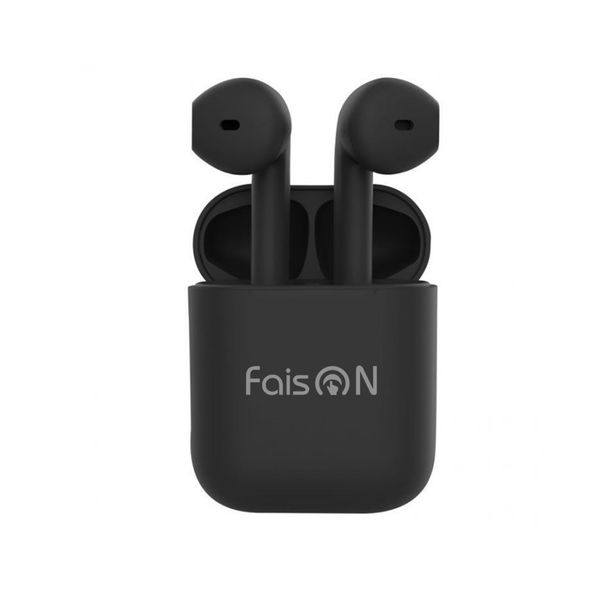 Наушники внутриканальные FaisON I12 Plus, bluetooth 5.0, сенсорное управление, анимация, GPS, индикатор, матовый, цвет: чёрный-1