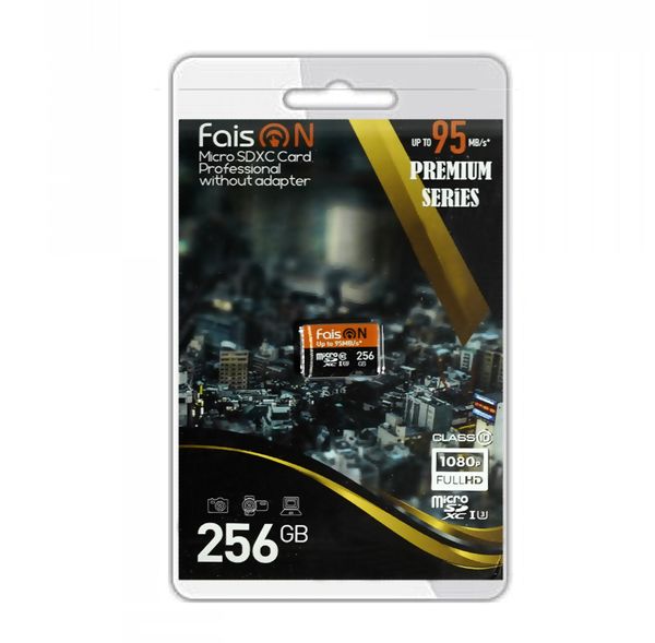 Карта памяти microSDXC 256Gb FaisON, Class10, UHS-1 Premium (U3) SD 95 MB/s, без адаптера-1