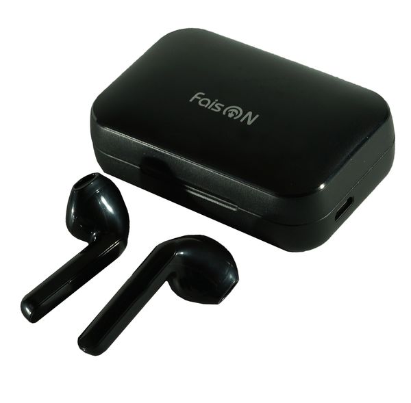 Наушники внутриканальные FaisON X72, Aura, bluetooth, с анимацией, индикатор, цвет: чёрный-1