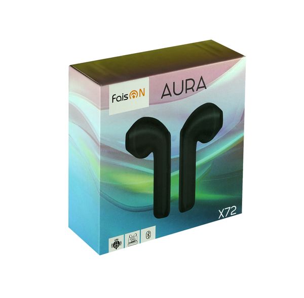Наушники внутриканальные FaisON X72, Aura, bluetooth, с анимацией, индикатор, цвет: чёрный-3