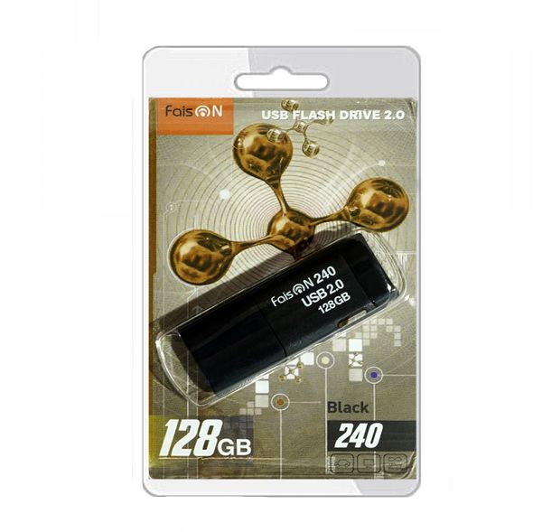 Флеш-накопитель 128Gb FaisON 240, USB 2.0, пластик, чёрный-1