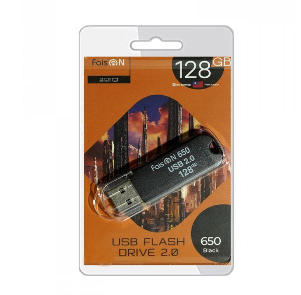 Флеш-накопитель 128Gb FaisON 650, USB 2.0, пластик, чёрный-1