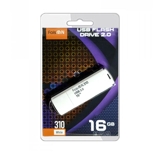 Флеш-накопитель 16Gb FaisON 310, USB 2.0, пластик, белый-1