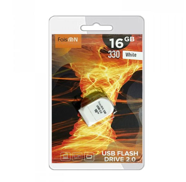 Флеш-накопитель 16Gb FaisON 330, USB 2.0, пластик, белый-1