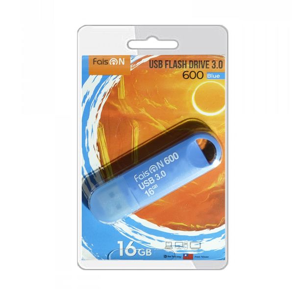 Флеш-накопитель 16Gb FaisON 600, USB 3.0, пластик, синий-1