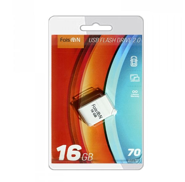 Флеш-накопитель 16Gb FaisON 70, USB 2.0, пластик, белый-1