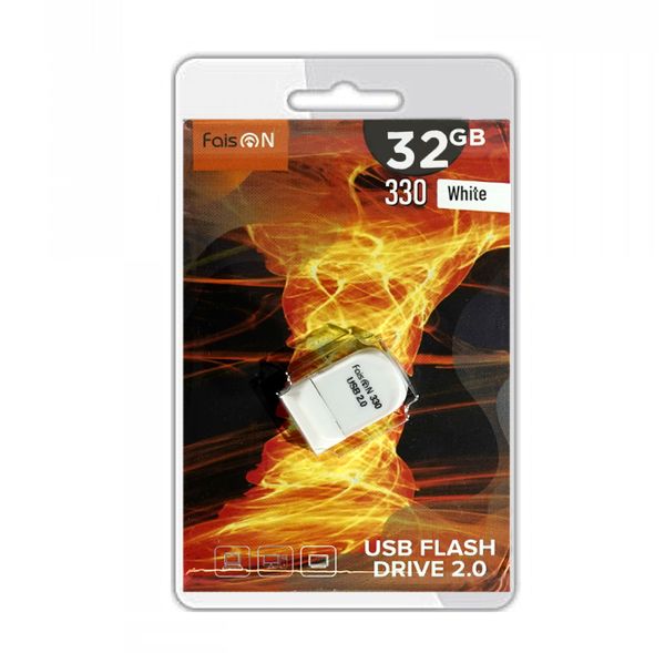 Флеш-накопитель 32Gb FaisON 330, USB 2.0, пластик, белый-1