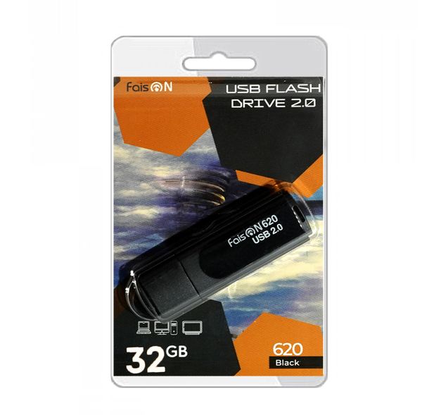 Флеш-накопитель 32Gb FaisON 620, USB 2.0, пластик, чёрный-1