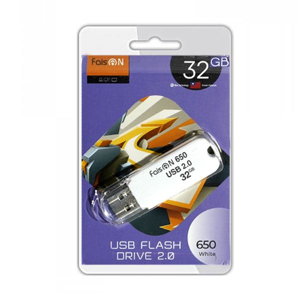 Флеш-накопитель 32Gb FaisON 650, USB 2.0, пластик, белый-1