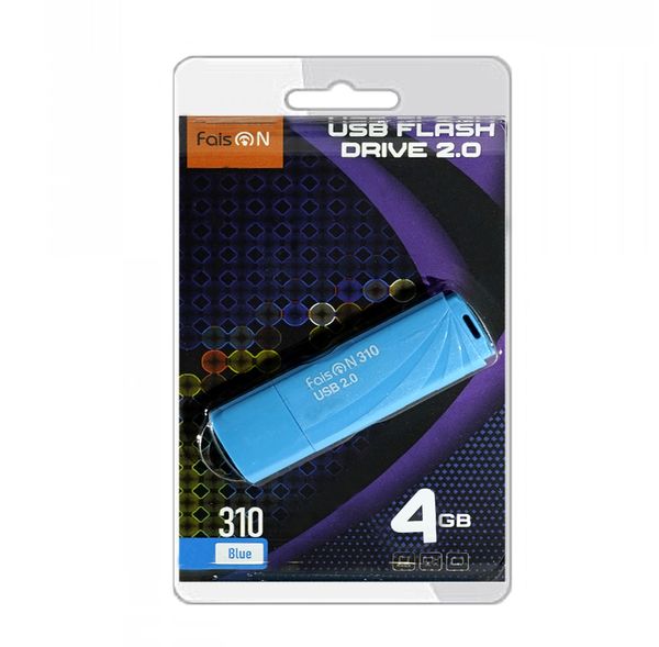Флеш-накопитель 4Gb FaisON 310, USB 2.0, пластик, синий-1