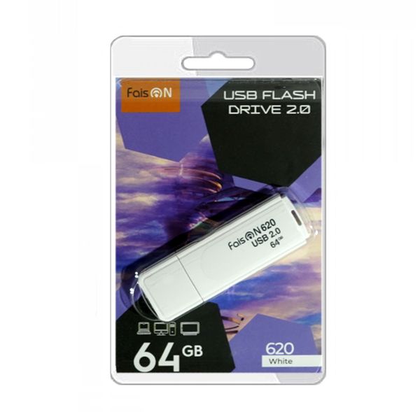 Флеш-накопитель 64Gb FaisON 620, USB 2.0, пластик, белый-1
