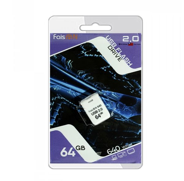 Флеш-накопитель 64Gb FaisON 640, USB 2.0, пластик, белый-1