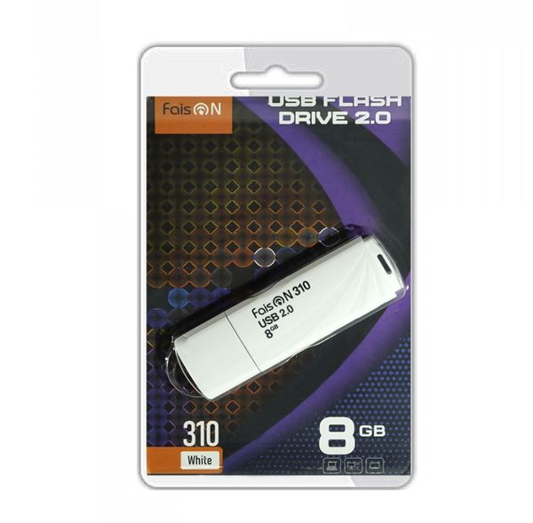 Флеш-накопитель 8Gb FaisON 310, USB 2.0, пластик, белый-1