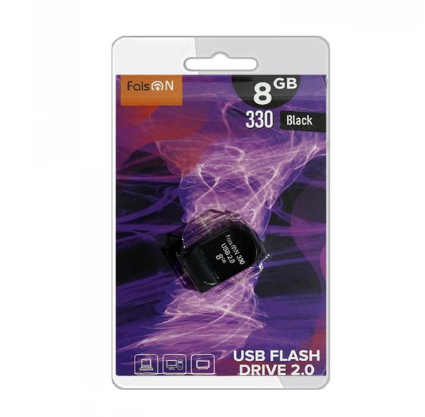 Флеш-накопитель 8Gb FaisON 330, USB 2.0, пластик, чёрный-1