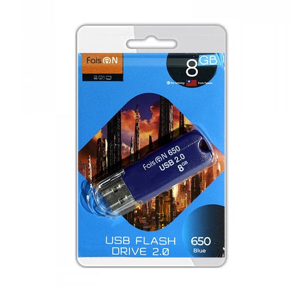 Флеш-накопитель 8Gb FaisON 650, USB 2.0, пластик, синий-1