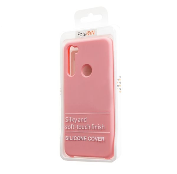 Чехол силиконовый FaisON для XIAOMI Redmi Note 8T, №06, Silicon Case, тонкий, непрозрачный, матовый, цвет: розовый-3