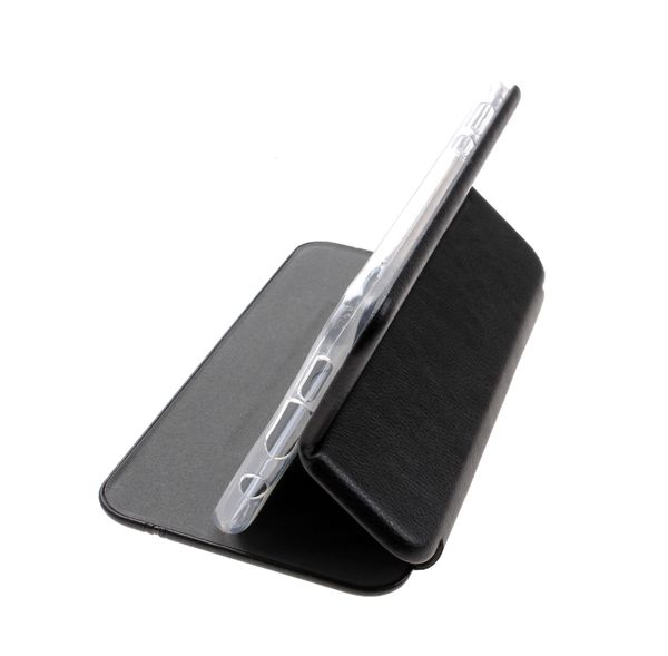 Чехол-книжка FaisON для HUAWEI P40, PREMIUM Line, экокожа, с силиконовым креплением, на магните, цвет: чёрный-3