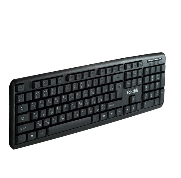 Клавиатура проводная FaisON, Office, KB116, USB, цвет: чёрный-2