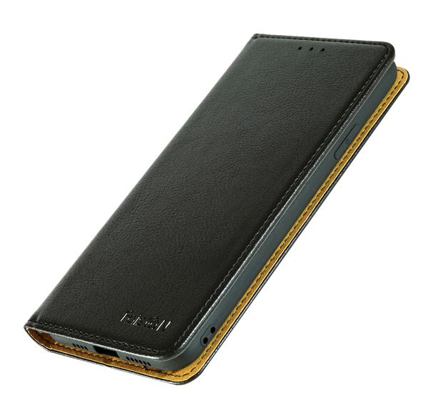 Чехол-книжка FaisON для HUAWEI Nova 7 Pro, Solid, CA-F7, экокожа, с силиконовым креплением, на магните, цвет: чёрный-2