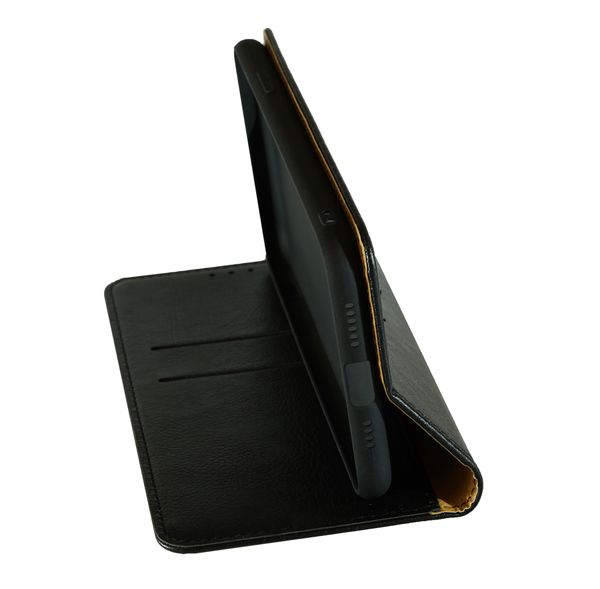 Чехол-книжка FaisON для HUAWEI Y8P/ Enjoy 10S, Solid, CA-F7, экокожа, с силиконовым креплением, на магните, цвет: чёрный-3